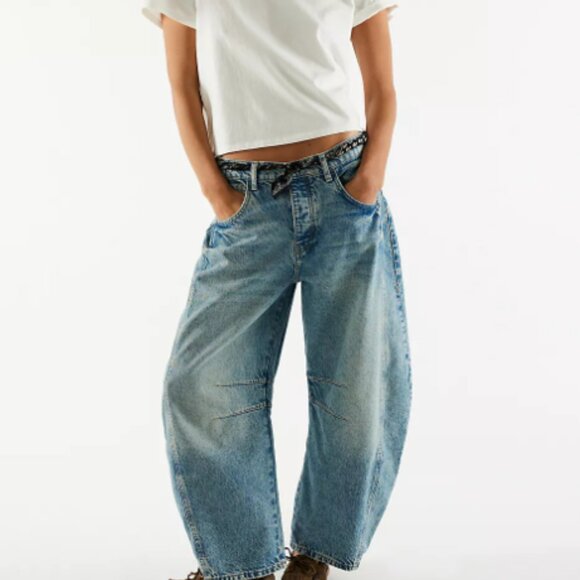 We The Free Light Blue Barrel Jeans - Picture 5 of 13